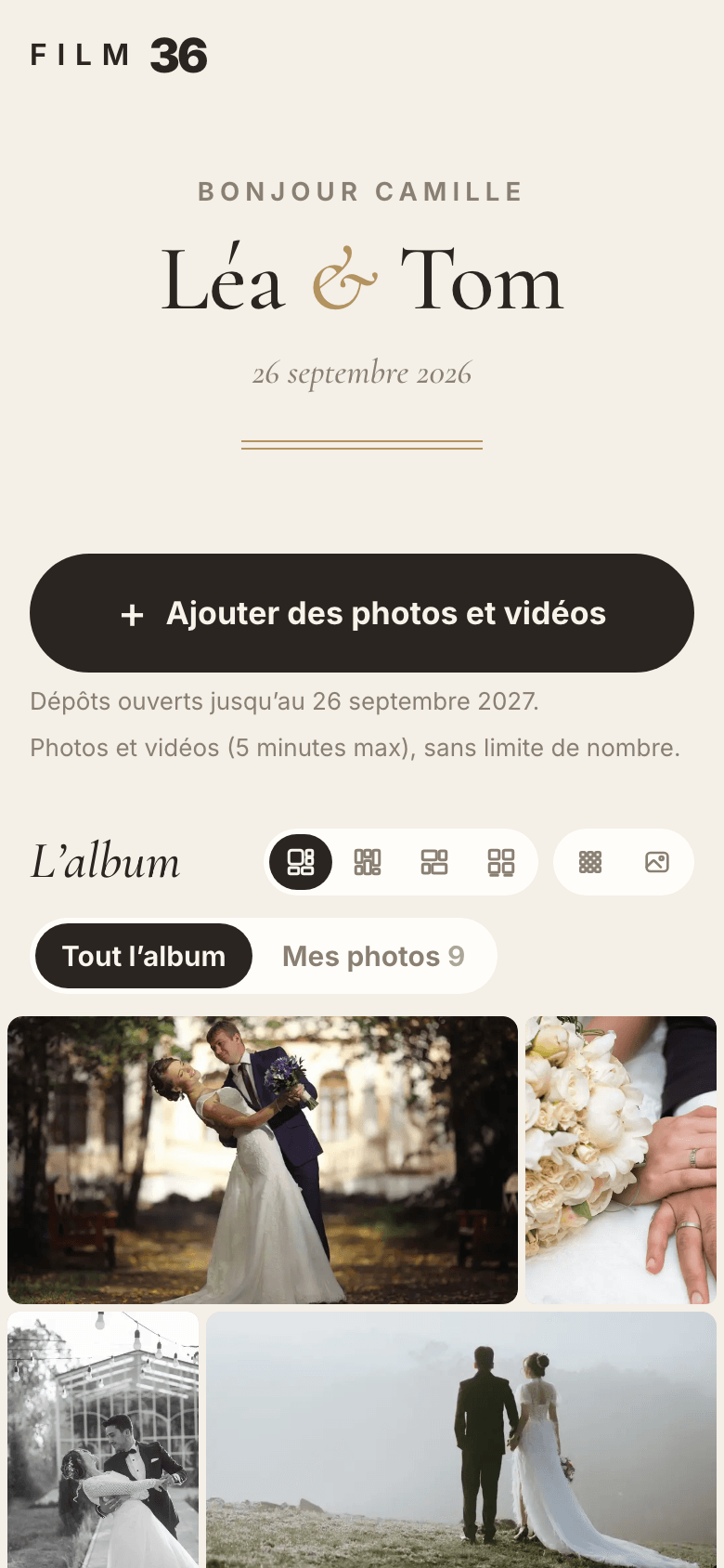 La page invité de l’album dans le style Ivoire